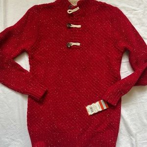 Boys red sweater size large, 12/14 cat and jack NWT